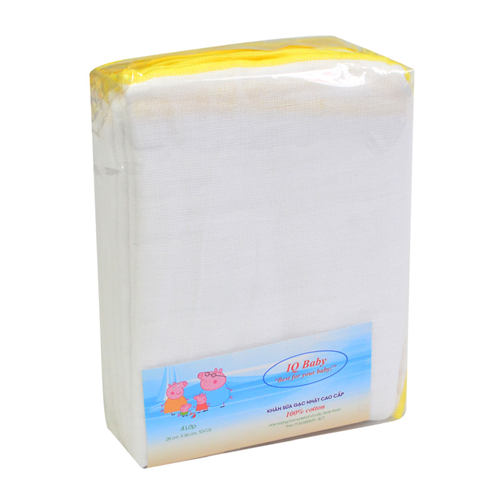 Bán Khăn sữa Nhật cao cấp IQ Baby 4 lớp 28x36cm