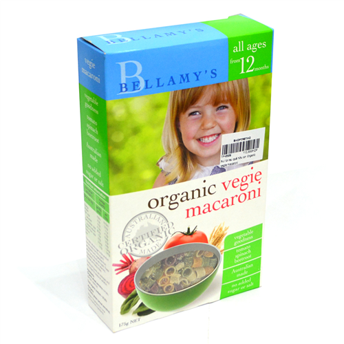 Bán Nui từ rau quả hữu cơ Bellamy's: organic vegie macaroni