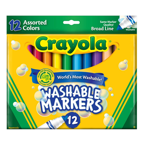 Bán Bút lông nét dày 12 màu (tẩy rửa được) - Crayola 5878128010
