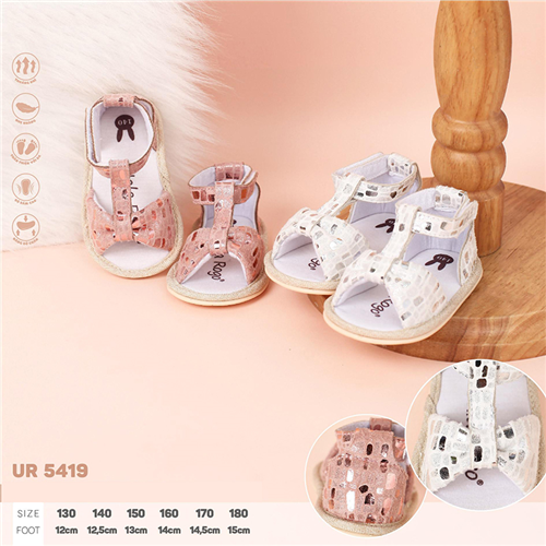 Bán Sandal tập đi bé gái đế cao su non Uala UR5419
