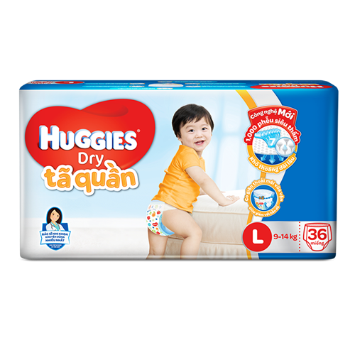 Bán Tã - bỉm quần Huggies L36 (9-14kg)