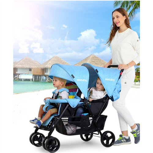 Bán Xe đẩy đôi gọn nhẹ Seebaby T33 (nhiều màu)