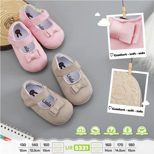 Bán Giày tập đi bé gái Uala UR5272 (nhiều màu)