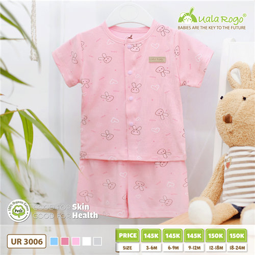 Bán Bộ quần áo cộc tay cúc giữa Petit Uala UR3006