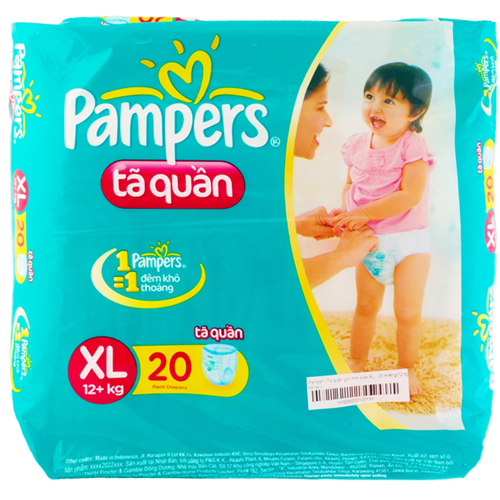 Bán Tã - bỉm quần Pampers XL20 dành cho bé từ 12kg trở lên