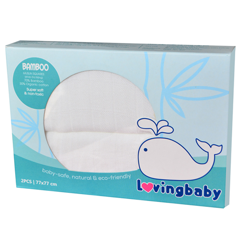 Bán Khăn đa năng sợi tre LovingBaby 77x77 2pcs