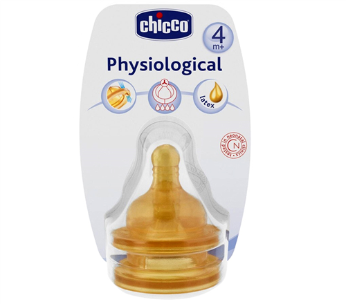 Bán Núm ty Chicco dòng chảy nhanh 4M+ (cao su, chống đầy hơi)