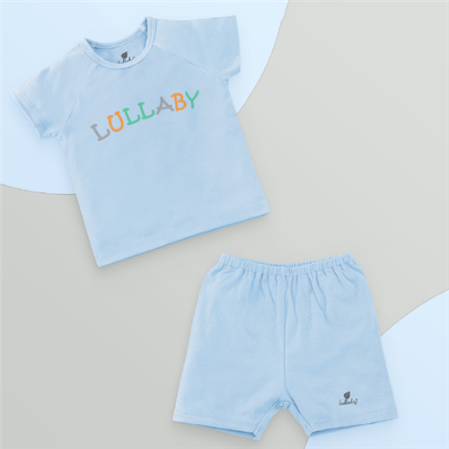 Bán Bộ bé trai cộc tay raglan Lullaby NH651P (xanh)
