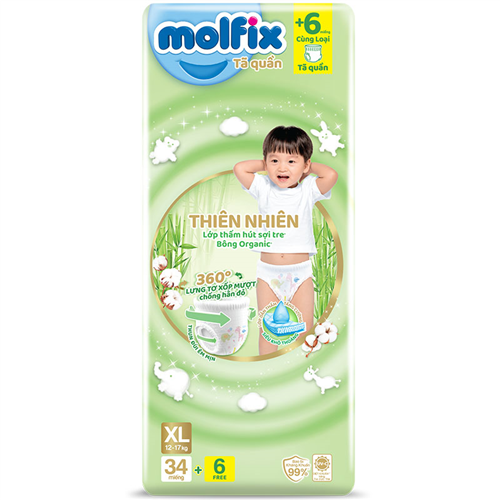 Bán Tã - Bỉm quần Molfix XL34 cho bé từ 12-17kg