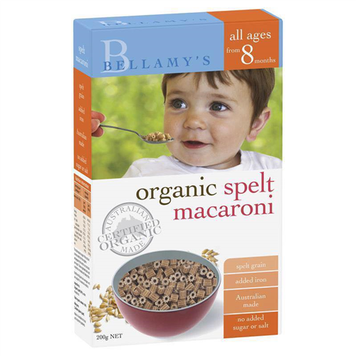 Bán Nui từ rau quả hữu cơ Bellamy's: organic spelt macaroni