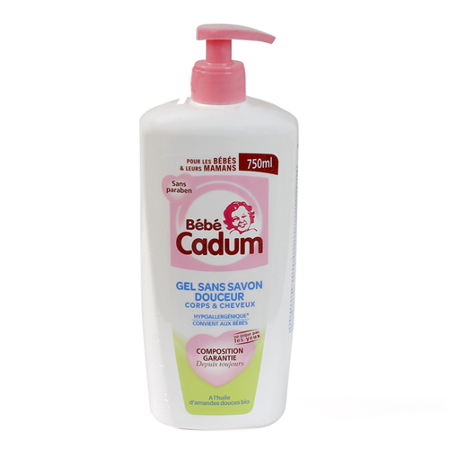 Bán Tắm gội sơ sinh Cadum hương hạnh nhân (750ml)