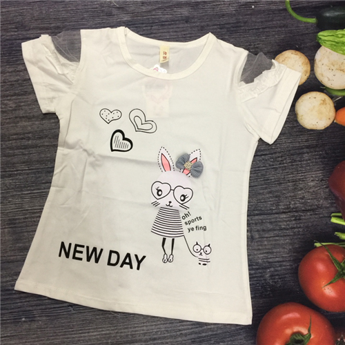 Bán Áo cộc tay bé gái in hình thỏ (3-8T)