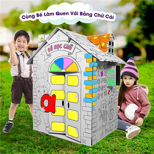Bán Nhà lắp ghép và tô màu - Cùng bé làm quen với bảng chữ cái