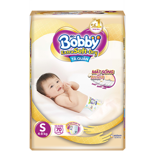 Bán Tã Bỉm quần Bobby Extra Soft Dry S70 (4-8kg)