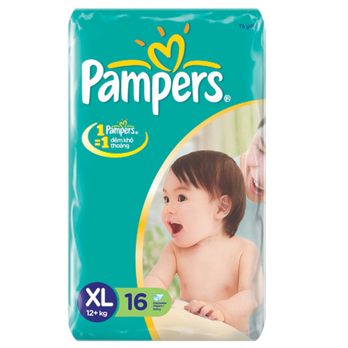 Bán Tã - Bỉm dán Pampers XL16 cho bé trên 12kg