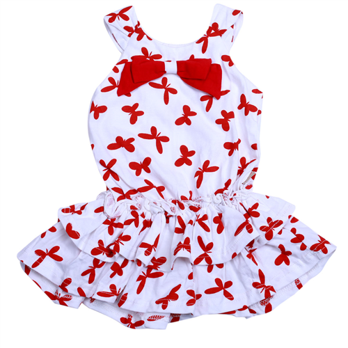 Bán Váy cotton Kata xòe đính nơ (1-3 tuổi)