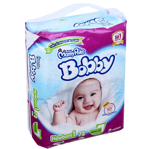 Bán Tã giấy Bobby Newborn 1 mới (72 miếng)
