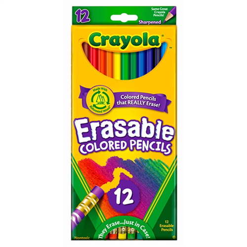 Bán Bút chì 12 màu có thể tẩy được - Crayola 684412A009