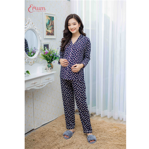 Bán Bộ bầu pyjama tay dài tím Emum