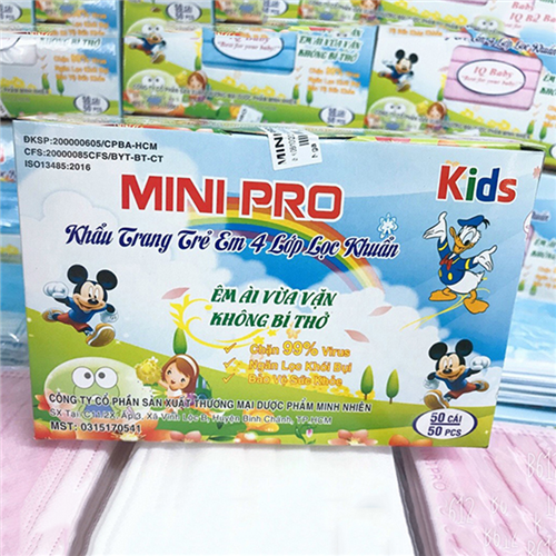 Bán Khẩu trang y tế trẻ em Mini Pro Iqbaby 4 lớp