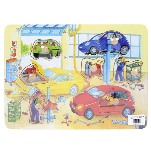 Bán Đồ chơi gỗ Toptoys - Tranh ghép gara sửa ô tô 98187A