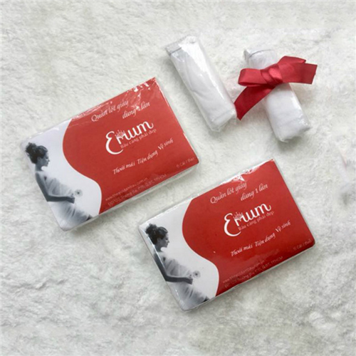 Bán Quần lót giấy dùng một lần Emum (5c/gói, trắng)