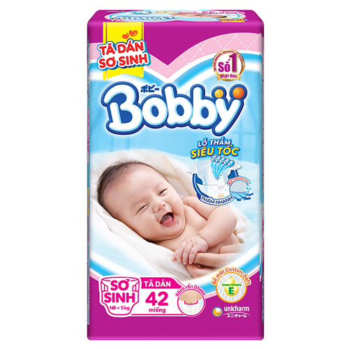 Bán Tã bỉm dán Bobby XS42 (<5kg)