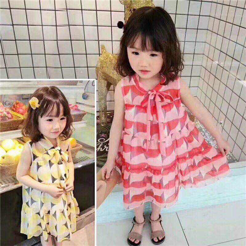 Bán Váy xòe nơ cổ cho bé gái (3-8T)