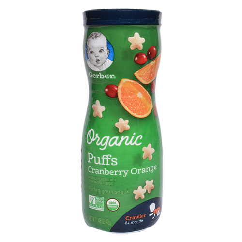 Bán Bánh ăn dặm Gerber Organic vị nam việt quất & cam (42g)