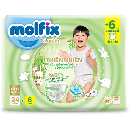 Bán Tã - Bỉm quần Molfix XXXL24 cho bé từ 20-35kg