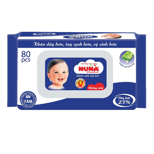 Bán Giấy ướt Nuna có nắp 80 tờ (không mùi)