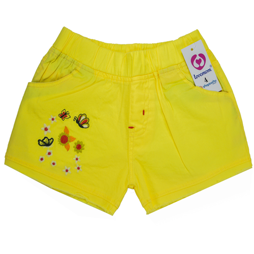 Bán Quần short Kaki bé gái Lovemom (màu vàng)