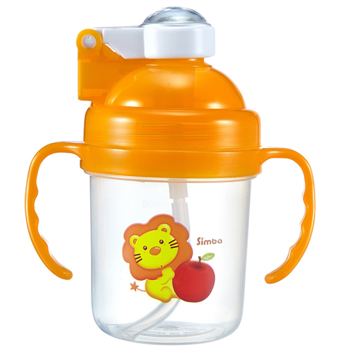 Bán Bình tập uống ống hút có tay cầm 180ml simba S9914
