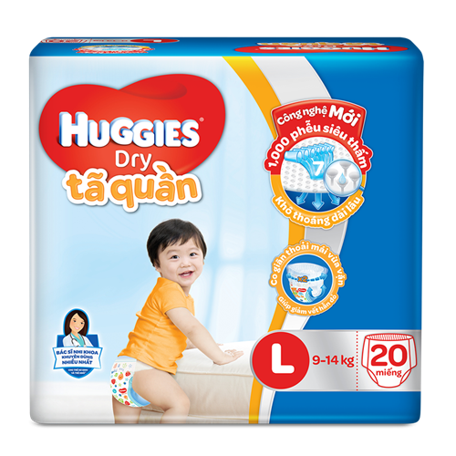 Bán Tã - bỉm quần Huggies L20 (9-14kg)