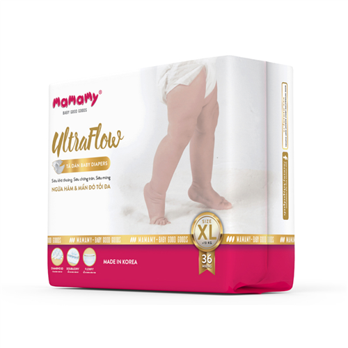 Bán Bỉm tã dán Ultraflow Mamamy XL36 (12-17kg)
