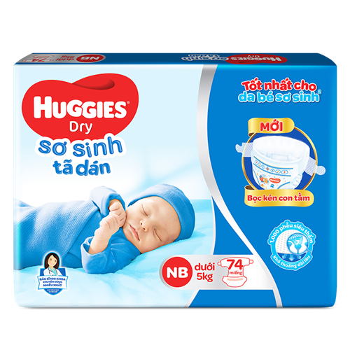 Bán Tã dán sơ sinh Huggies NB74 (<5kg)