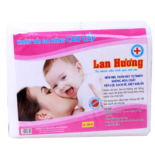 Bán Khăn vải đa năng cao cấp Lan Hương (200 tờ)
