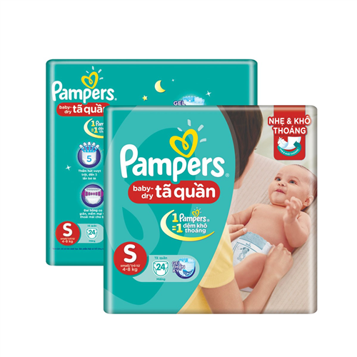 Bán Tã - Bỉm quần Pampers S24 (4-8kg)