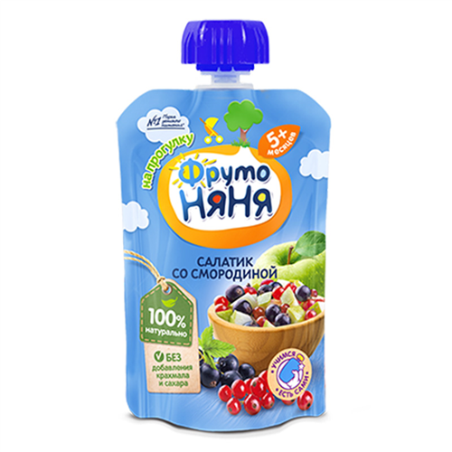 Bán Trái cây nghiền vị táo, quả lý chua Fruto Nyanya (90g)