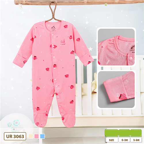 Bán Body liền lộn tay lộn chân Petit in họa tiết Uala UR3063