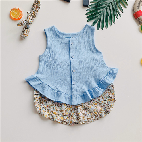 Bán Bộ đũi sát nách bé gái in hình hoa (1-6T)