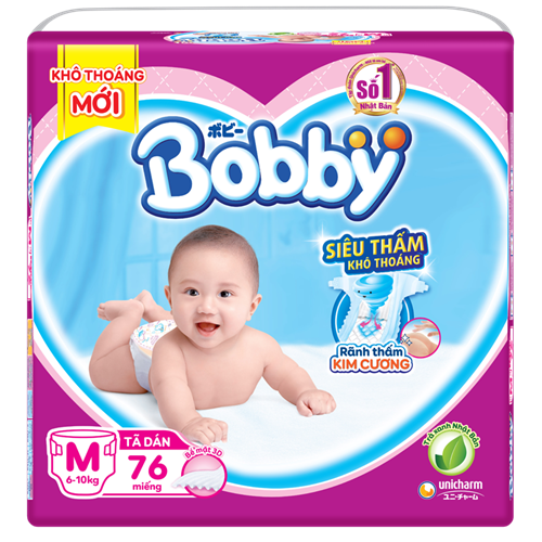 Bán Tã - bỉm dán Bobby M76 (6-10kg)
