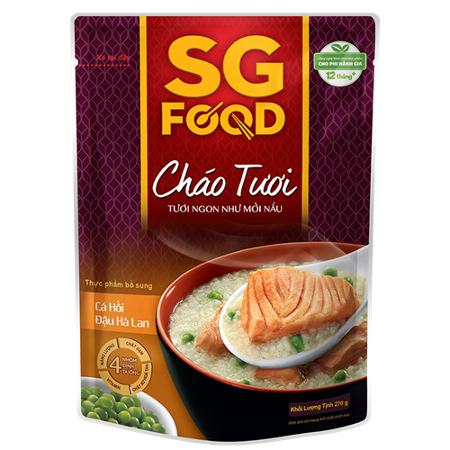 Bán Cháo tươi SG Food - Cá hồi đậu hà lan 270g