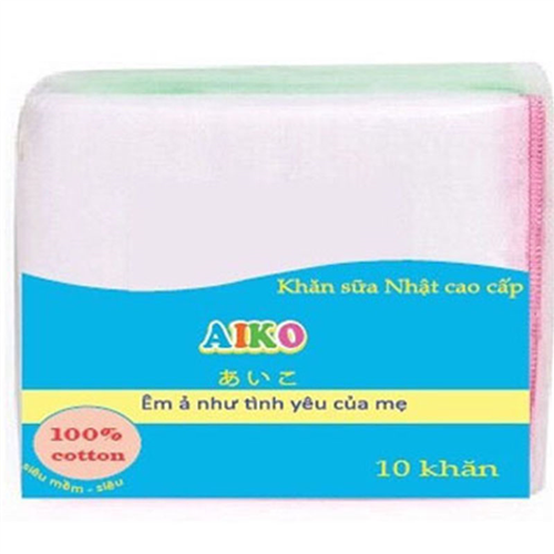 Bán Khăn sữa nhật cao cấp AIKO 4 lớp 28x35