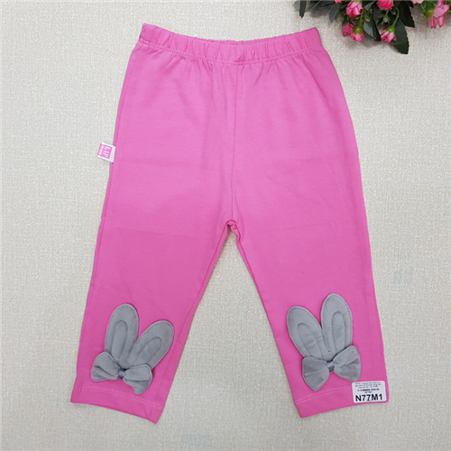 Bán Quần dài cotton bé gái đính tai thỏ (1-6T)