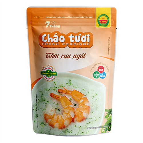 Bán Cháo tươi Cây Thị tôm, rau ngót 260g (7M+)