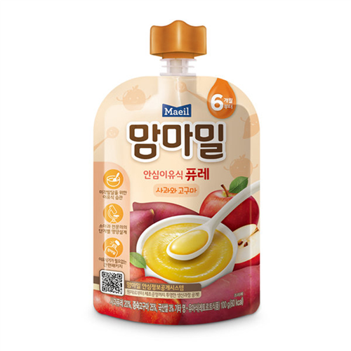 Bán Cháo hữu cơ Mam’ma Meal táo & khoai lang nghiền (6M+)