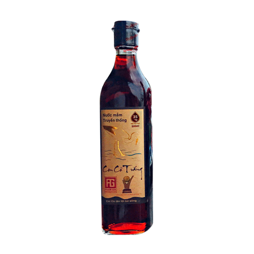 Bán Nước mắm nhỉ thủy tinh Con Cò Trắng 35 độ đạm 500ml