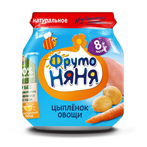 Bán Dinh dưỡng đóng lọ Fruto thịt gà xay nhuyễn với rau củ (100g)