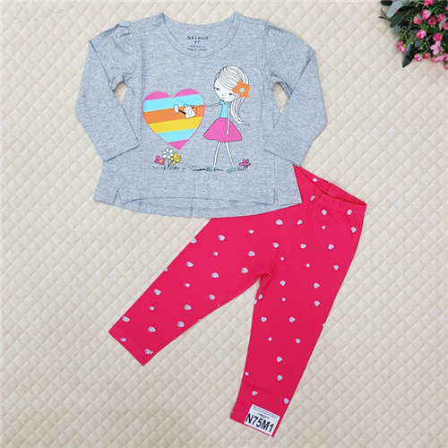Bán Bộ quần áo cotton dài tay in hinh Vkids (1-6T)